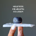 true selenite crystals with iolite tumbled