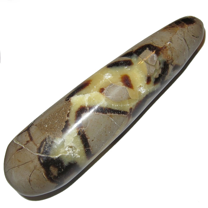 Septarian Wand Massage Yellow Brown Rounded Rock Cave