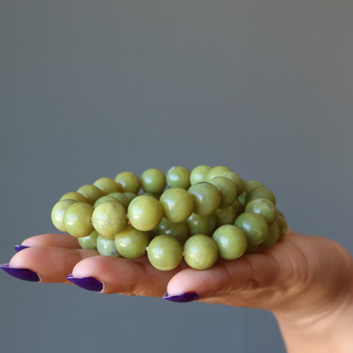 stack of serpentine stretch bracelets