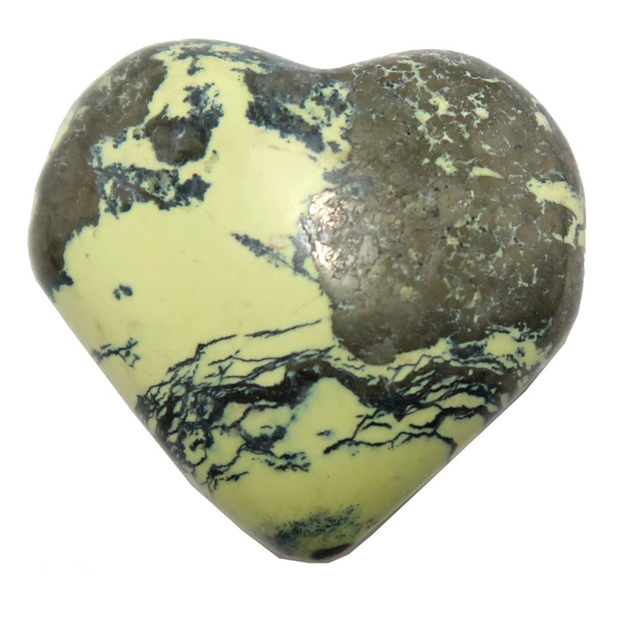 serpentine heart with pyrite