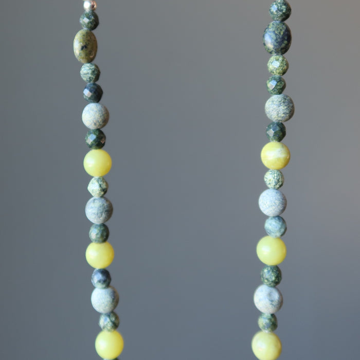 Serpentine Necklace Cupid Sonnet Love Green Crystal