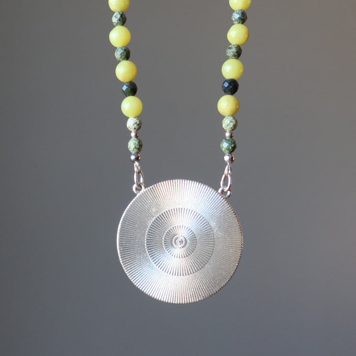 Serpentine Necklace Cupid Sonnet Love Green Crystal