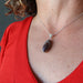 shiva lingam necklace on female model