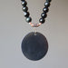shungite rainbow obsidian necklace