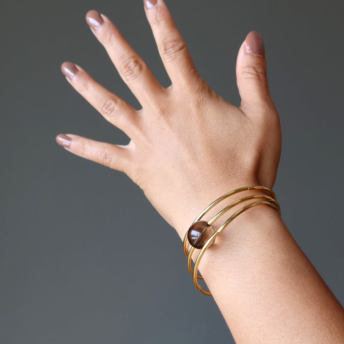 wearing Smoky Quartz Bracelet