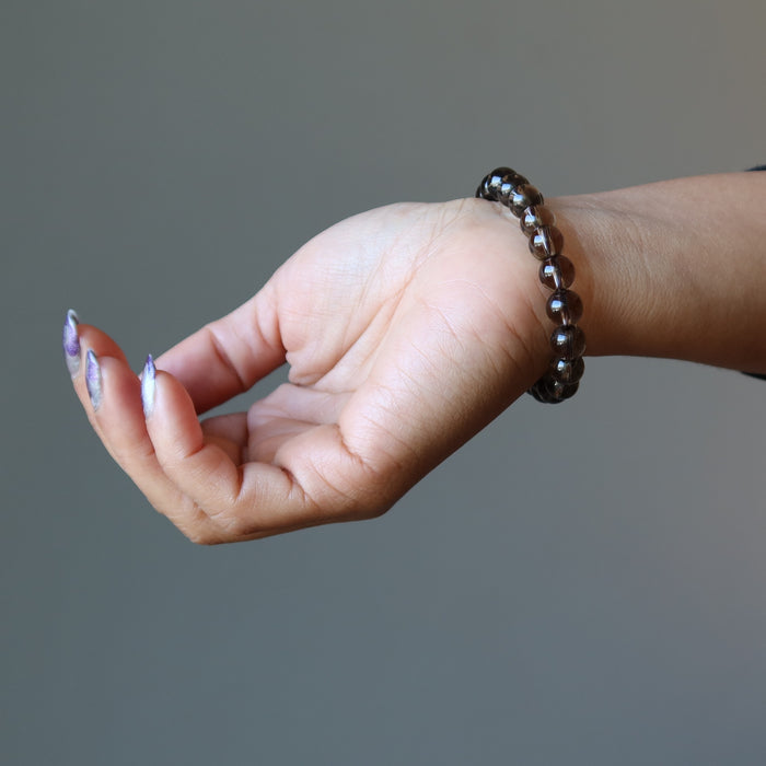 model wearing Smoky Quartz Bracelet