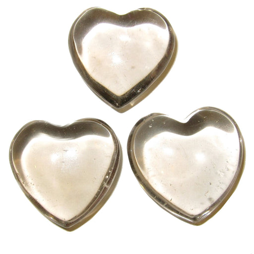 3 Smoky Quartz hearts