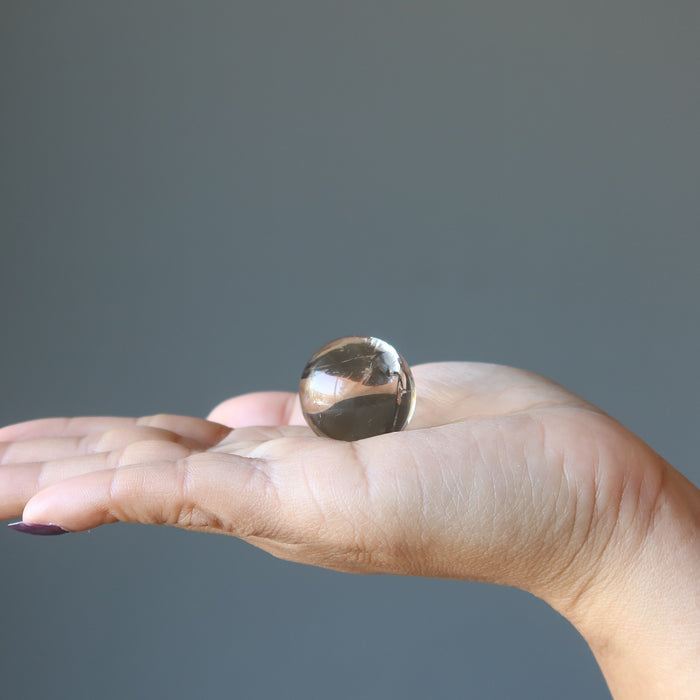 Smoky Quartz Sphere Rainbow Dapper Crystal Ball