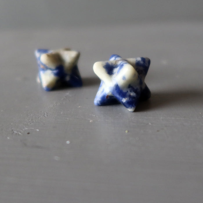 Sodalite Merkaba Blue Wishing Star Meditation Crystal Carving