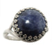 Sterling Silver Adjustable Sodalite Ring 