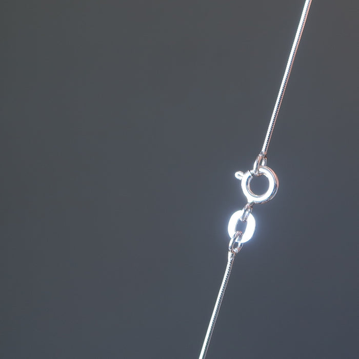 spring clasp of sterling silver snake chain necklace