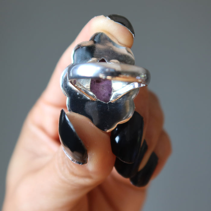 sugilite flower ring