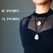 sheila wearing 18" and 24" Sunstone Necklaces