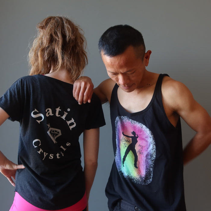 Satin Crystals T-Shirt Welcome to my Aura Dancer