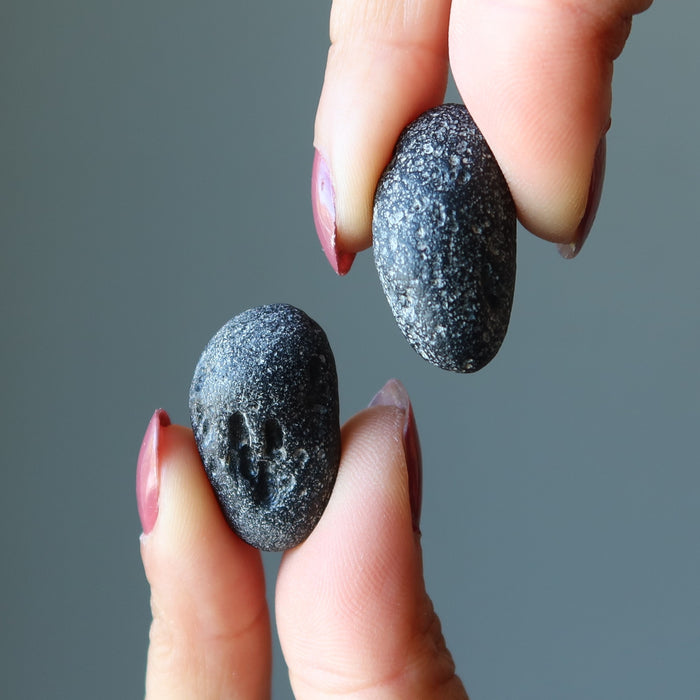 Black Tektite Meteorite Pair Lovers in the Night
