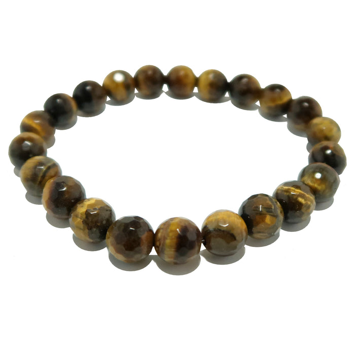 8mm faceted golden tigers eye bracelet