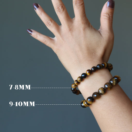 faceted golden tigers eye bracelets