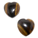 golden brown tigers eye heart set