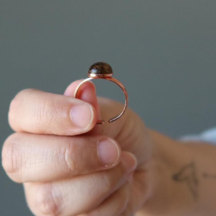 tigers eye copper ring