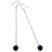 black tourmaline sterling silver earrings