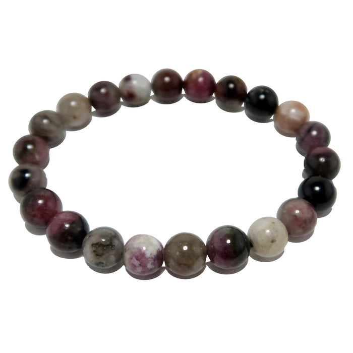 rainbow tourmaline stretch bracelet 8mm