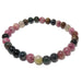 5mm rainbow tourmaline beaded bracelet
