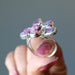 pink tourmaline sterling silver ring