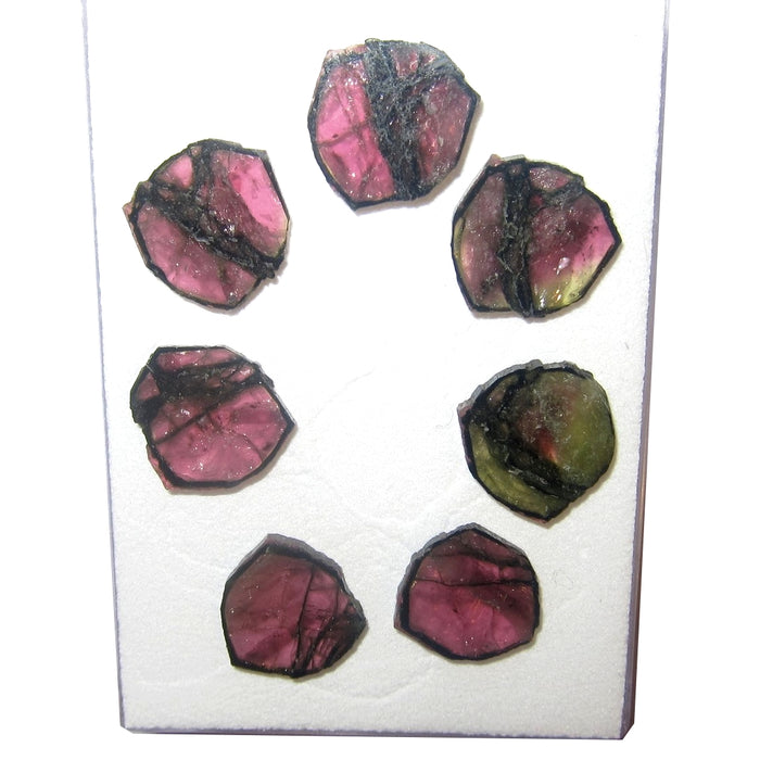 Watermelon Tourmaline Gemstone 7 Shields of Love Pink Set