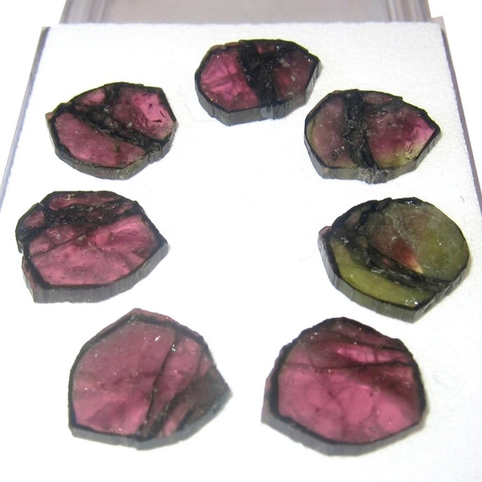Watermelon Tourmaline Gemstone 7 Shields of Love Pink Set