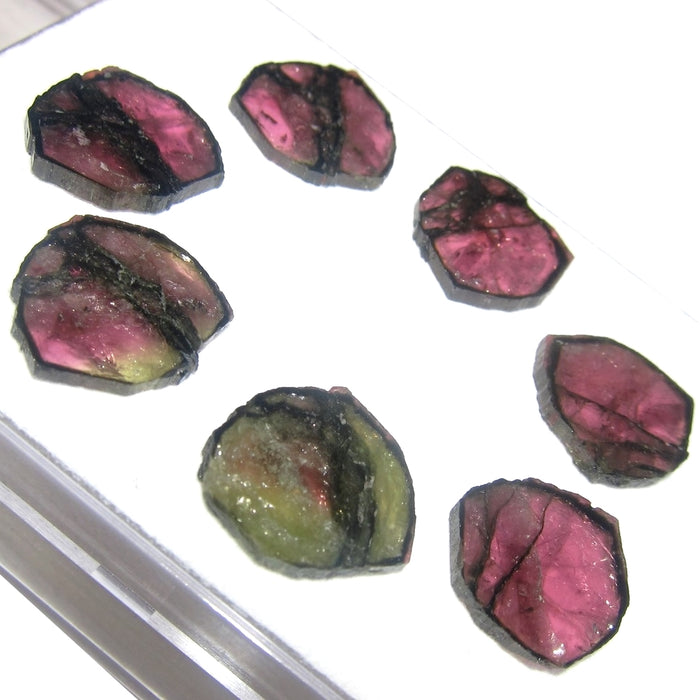 Watermelon Tourmaline Gemstone 7 Shields of Love Pink Set