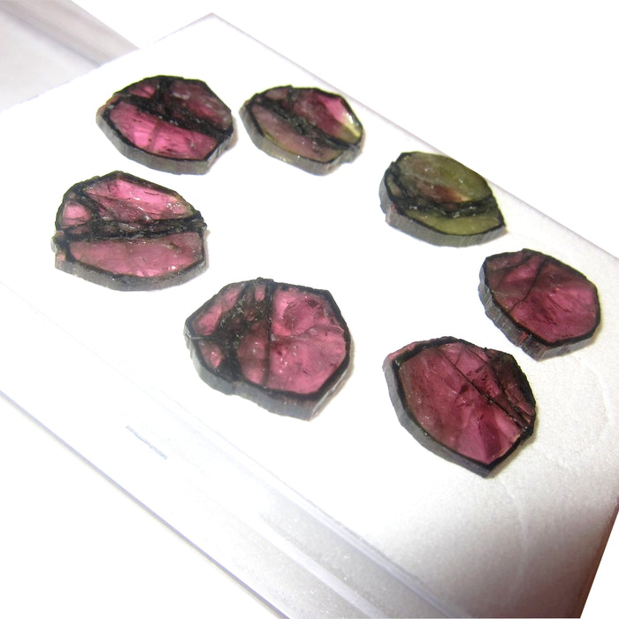 Watermelon Tourmaline Gemstone 7 Shields of Love Pink Set