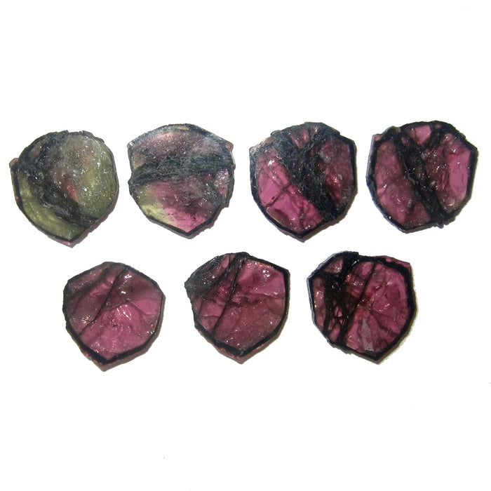 Watermelon Tourmaline Gemstone 7 Shields of Love Pink Set