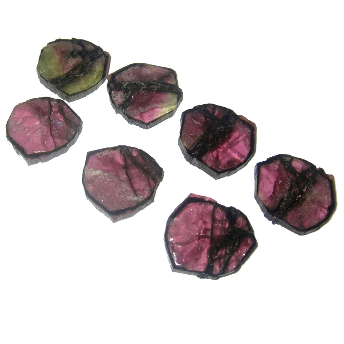 Watermelon Tourmaline Gemstone 7 Shields of Love Pink Set