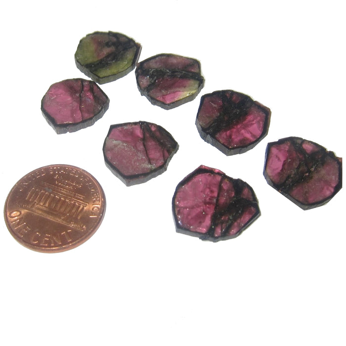 Watermelon Tourmaline Gemstone 7 Shields of Love Pink Set