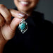 oval turquoise sterling pendant